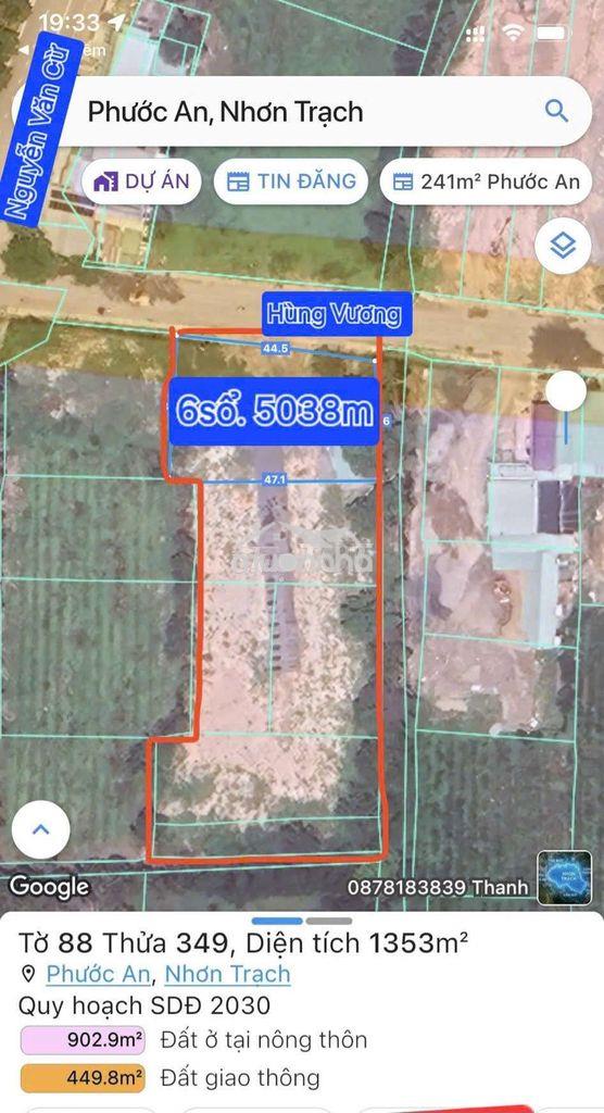 Đất phước an mặt tiền hùng vương va long tho thich hop kho xưởng - 3