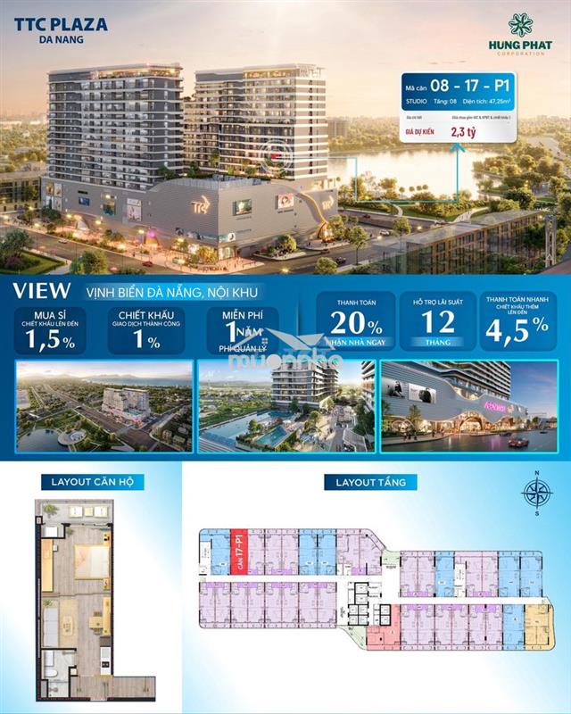 Chỉ 460tr nhận nhà khai thác ngay ttc plaza đà nẵng trên aeon mall