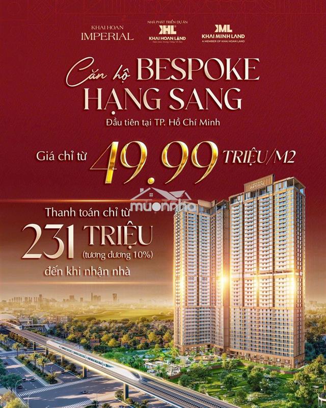 Nhận booking căn hộ khải hoàn imperial mặt tiền ql13 full nội thất