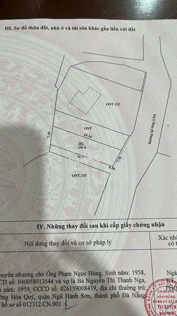 Bán đất giáng đông - hòa xuân | 200m² full thổ cư - 4