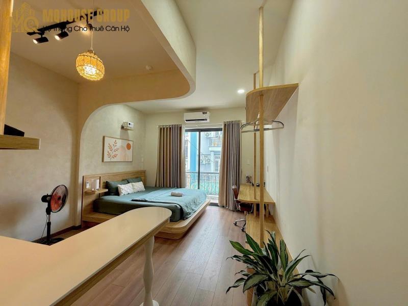 Cho thuê studio ban công 35m2 đi bộ tới đại học hutech, ngoại thương, gtvt, đường d5, ung văn khiêm, ngã tư hàng xanh - 4