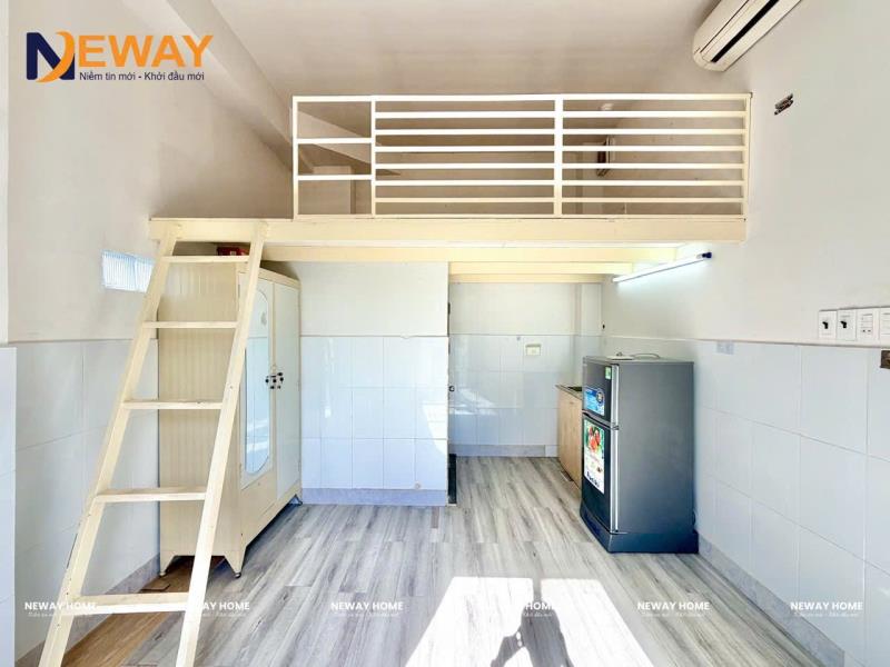 Phòng gác lửng có ban công/ cửa sổ giữa đh văn hiến & đh công thương | có thang máy, bảo vệ 24/24
