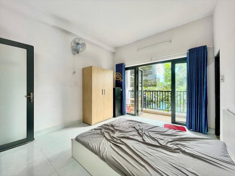 Cho thuê căn hộ studio - đặng thuỳ trâm - ban công, tách bếp, máy giặt riêng
