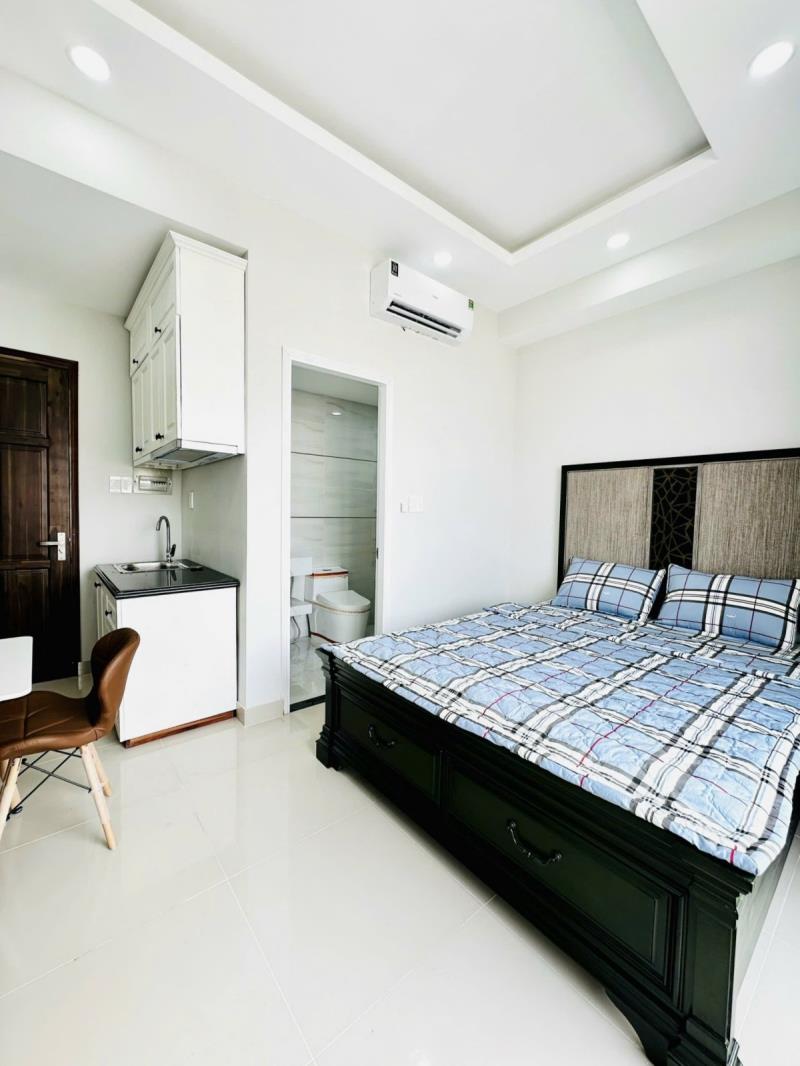 Cho thuê căn hộ studio thang máy ra vào vân tay gần chợ bà chiểu bạch đằng bình thạnh - 3