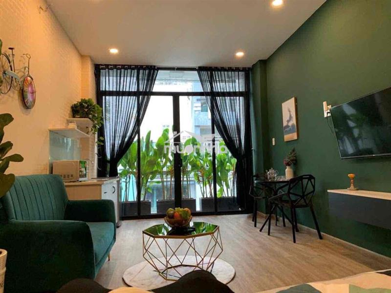Cho thuê căn hộ ban công 45m2 giáp quận 1. full tiện nghi-giảm 500k/th