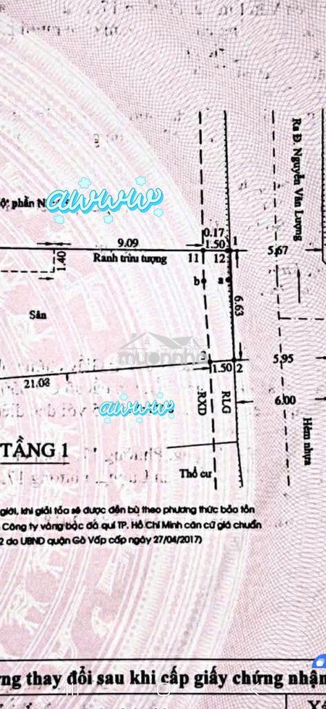 Nhà hẻm 6m, cách nguyễn huy lượng 10m, kế ung bứu, p14, bt