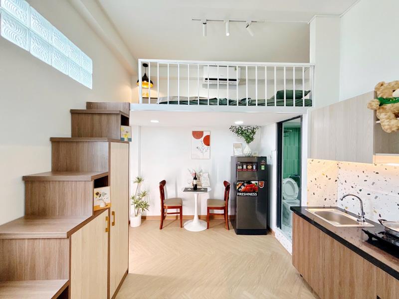 Phòng đẹp ở được 4 người - cửa sổ trời thang máy, full nội thất - gần vhu, huit, đh hồng bàng, đầm sen - 2