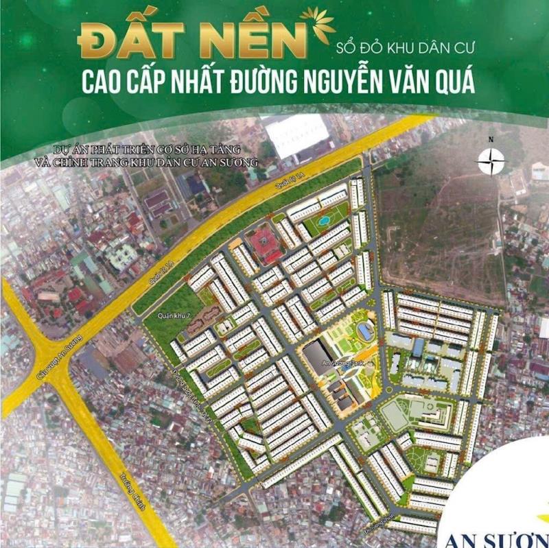 Bán đất mặt tiền khu dự án an sương - đường 30m - sổ hồng riêng 4m x 20m full thổ cư