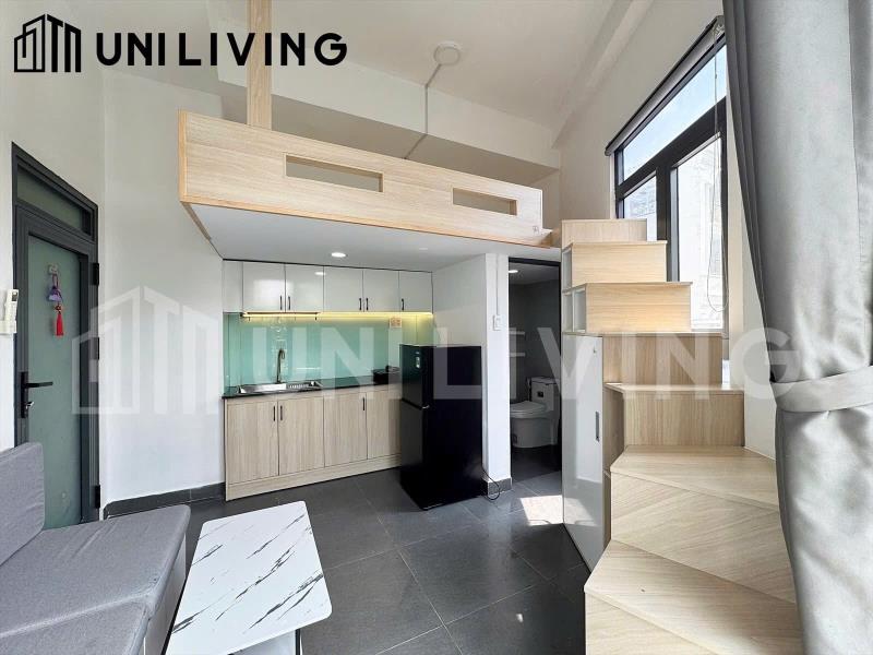 Cho thuê duplex ban công 25m2 có thang máy ngay chợ bà chiểu - trường đại học văn lang - ufm