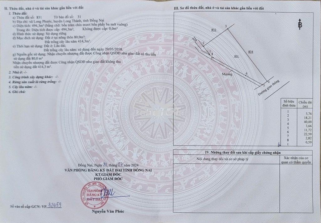 Mình chính chủ cần bán đất cách sân bay quốc tế long thành 800m - 3