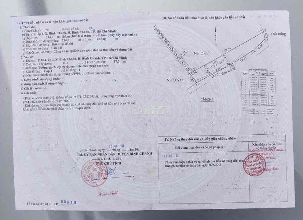 Bán nhà cấp 4 và 7 phòng trọ ngay chợ bình chánh nhà hơi củ nha - 2