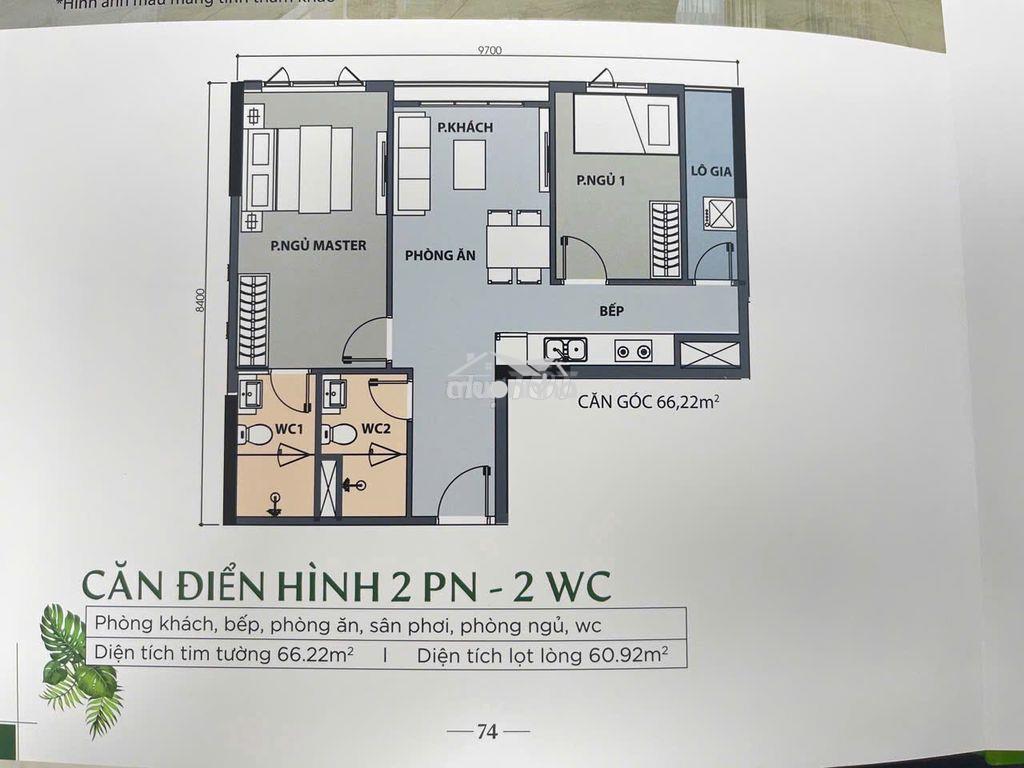 Cần cho thuê căn 2pn-2wc nhà trống tầng cao, đầu tháng 9 ở. - 3