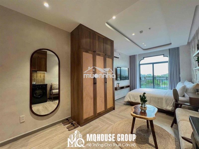 Căn hộ studio bancol 35m2 gần sân bay - thang máy full nội thất