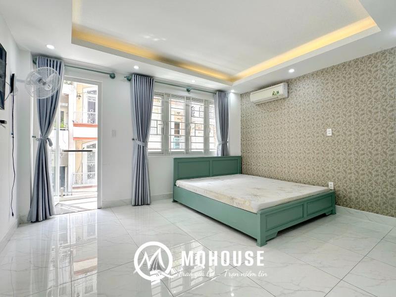 Cho thuê 1pn ban công 40m2 có máy giặt riêng ngay công viên lê văn tám - hồ con rùa - nhà thờ tân định - 2