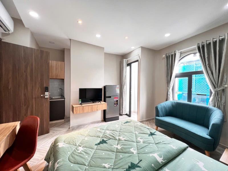 Căn hộ studio mới nguyễn thượng hiền | ban công | pet friendly