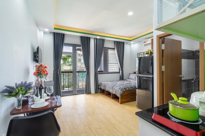Cho thuê căn hộ ban công, đón ánh nắng tự nhiên trung tâm quận bình thạnh