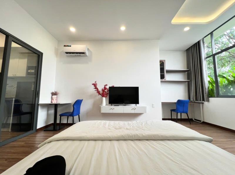 Căn hộ 1 phòng ngủ mới 100% - máy giặt riêng xô viết ngh, gần đh hutech, uef, hồng bàng - Ảnh 2