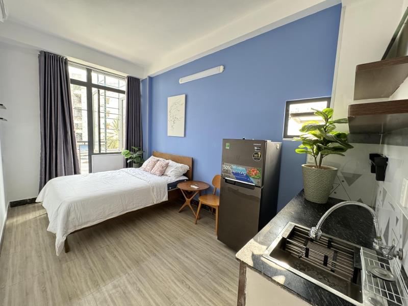 Cho thuê nhà mới ban công full nội thất rộng thoáng đường đinh bộ lĩnh sát hồng bàng , uef, hutech và hàng xanh - Ảnh 4
