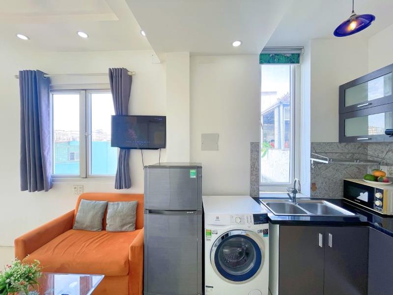 Căn hộ ban công lê văn sỹ gần trần quang diệu 40m2 full tiện nghi giá 7 triệu - Ảnh 4