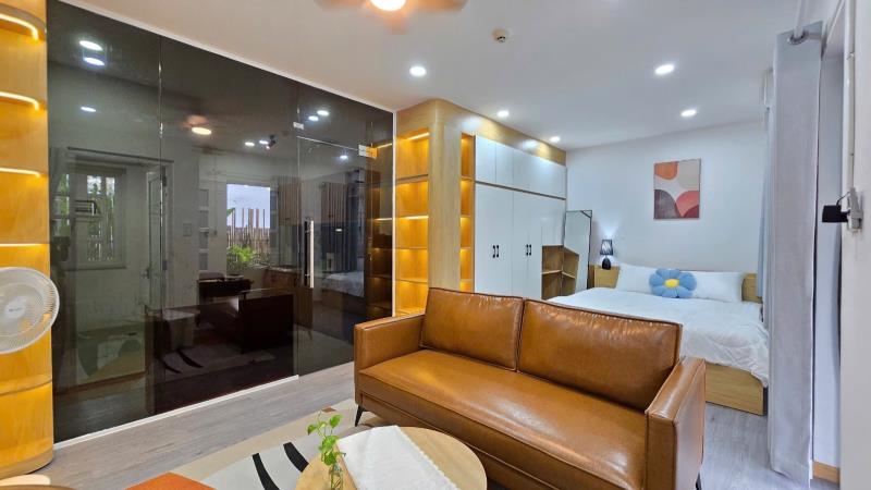 Cho thuê căn hộ full nội thất view sân thượng quận tân bình gần vòng xoay lăng cha cả, trục đường lê văn sỹ, hoàng sa trường sa - Ảnh 2