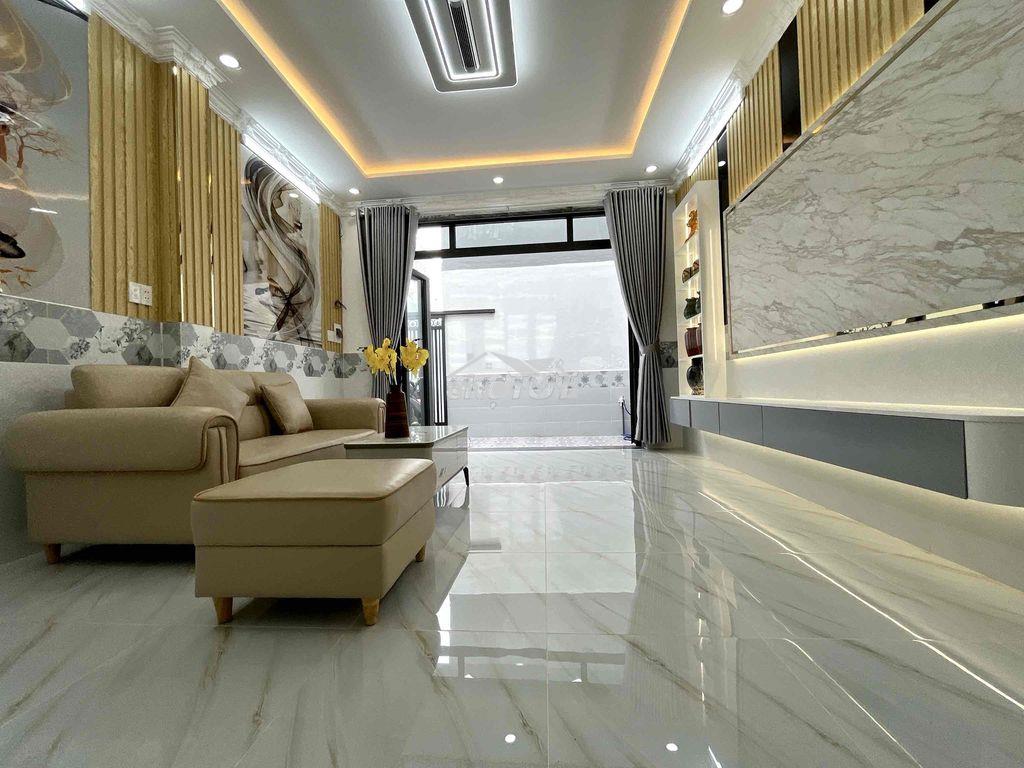 Nhà lầu đúc 3tầng 3pn dt:4,4x12m 100m ra hẻm ô tô huỳnh tấn phát - 4