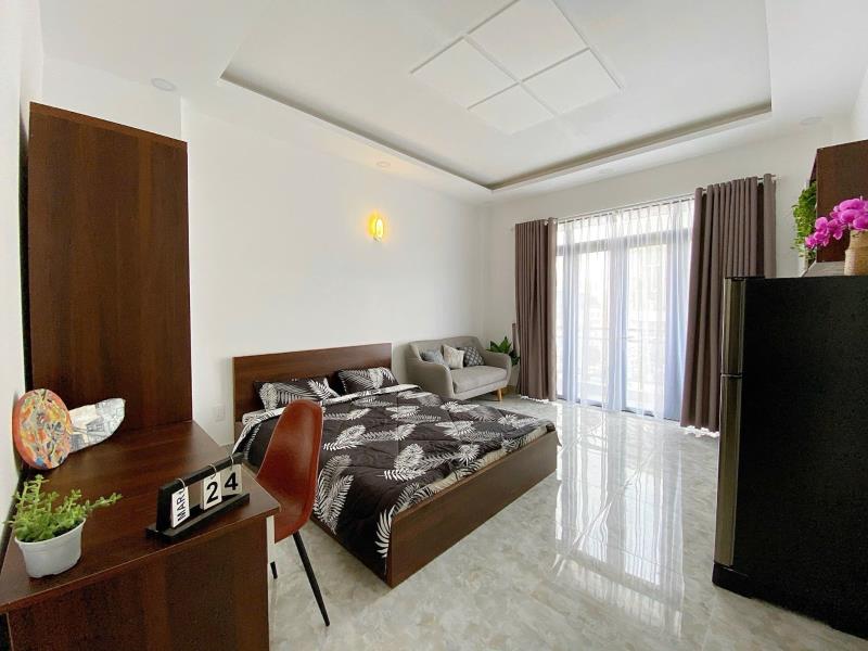 Thuê ngay căn hộ ban công tone đơn giản mới 100% ngay nguyễn thượng hiền gần khu phan xích long giáp quận 1,3 khu an ninh  - Ảnh 2