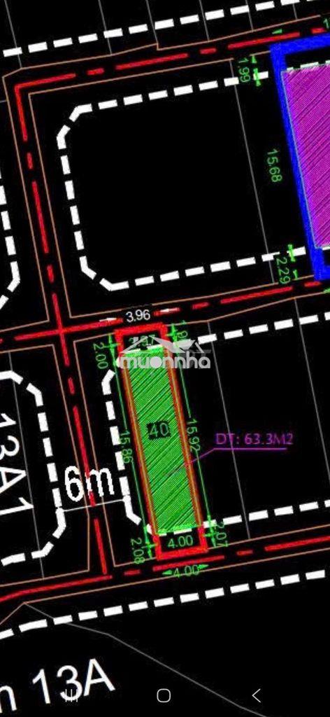Bán đất thổ cư chính chủ  2 mặt tiền hẽm ( qh 6 mét ) - 2