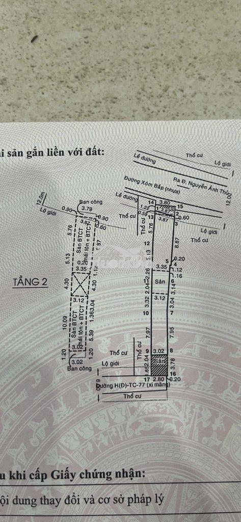 Bán gấp nhà 2 mặt tiền đường xóm bắp trung chánh - hóc môn - 2