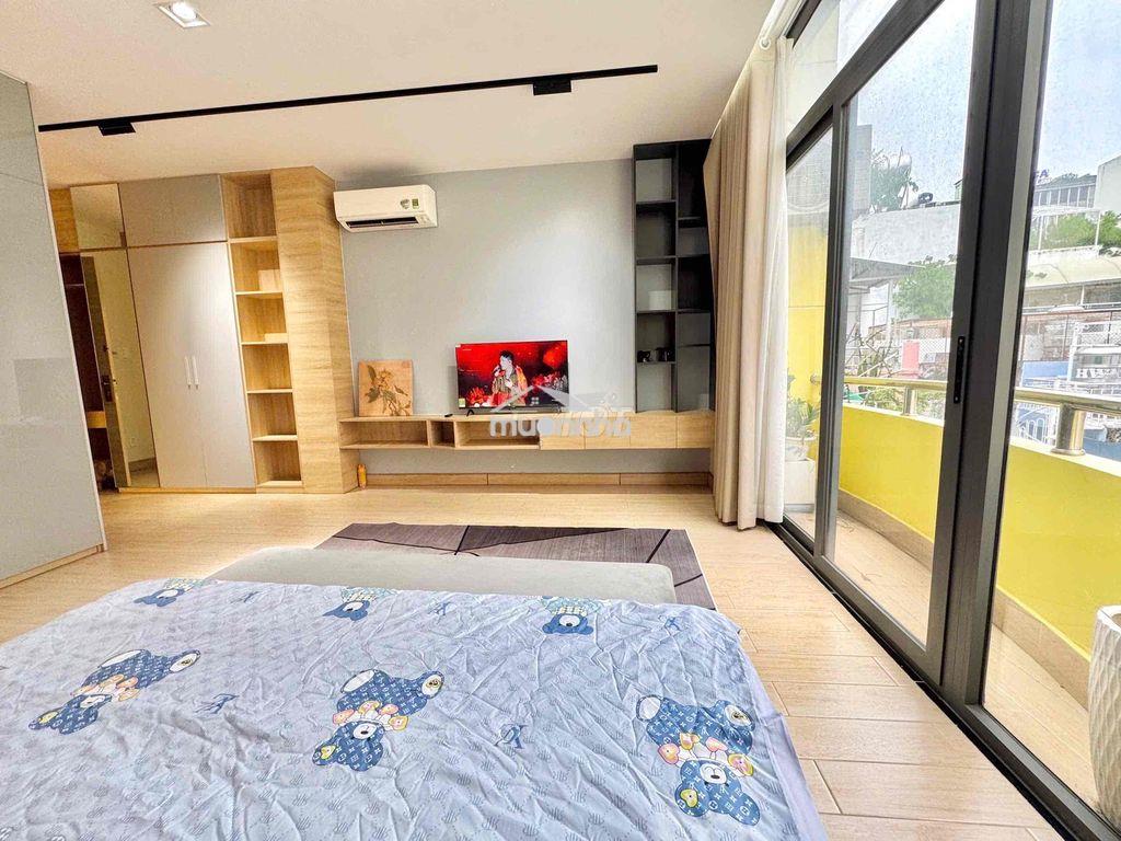 Căn hộ studio ban công full nội thất rộng 40m2 gần vlu, chợ cây quéo - Ảnh 4