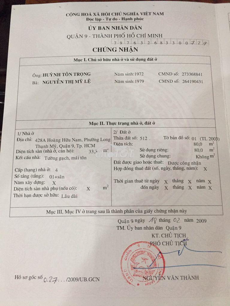 Cần bán nhà nát gần bv ung bướu cơ sở 2 - 4