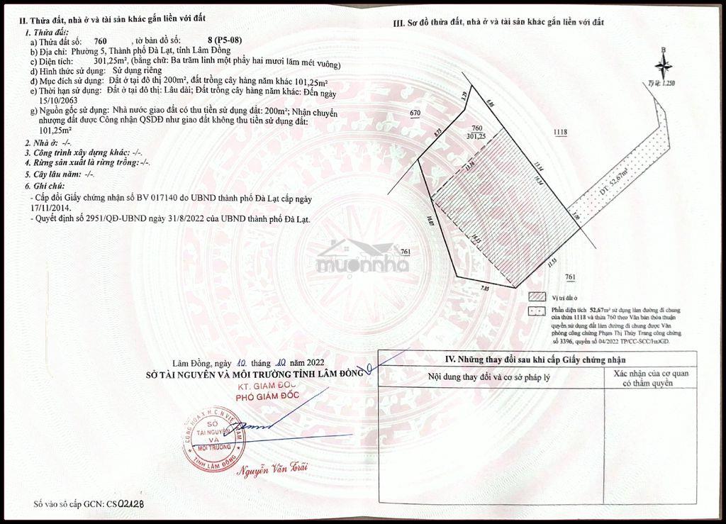 Bán 301,25m² đất hoàng văn thụ p5 đà lạt – 200m² thổ cư – hẻm ô tô - 4