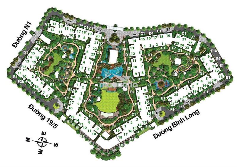 Cho thuê 1pn emerald celadon city, nhà trống ở ngay