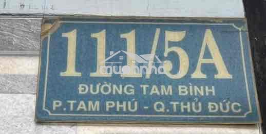 Bán nhà hẻm 111/5a tam bình, tphcm, 40m2, dtsd:120m2