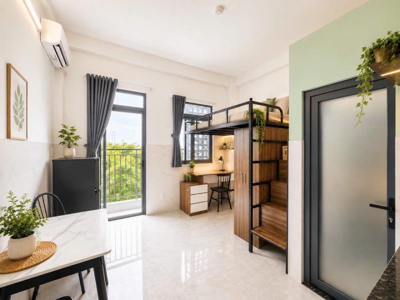 Cho thuê căn hộ gác ban công sát đầm sen, tô hiệu, tân phú (có thang máy) - Ảnh 2
