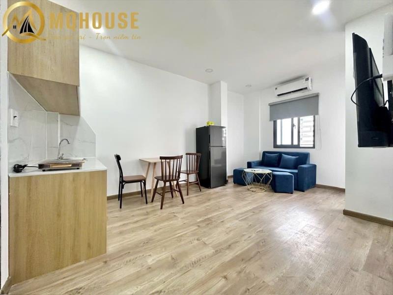 Cho thuê căn hộ bạch đằng 1 phòng ngủ cửa sổ thoáng thang máy máy giặt riêng gần hàng xanh ***