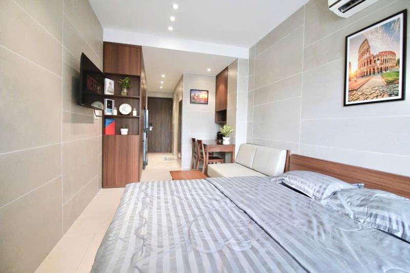 Căn hộ cao cấp sang trọng, ban công, smart tv, thang máy tại nguyễn kiệm, phú nhuận, giáp gò vấp & bình thạnh, thuận tiện đi sân bay & công viên gia định - Ảnh 4