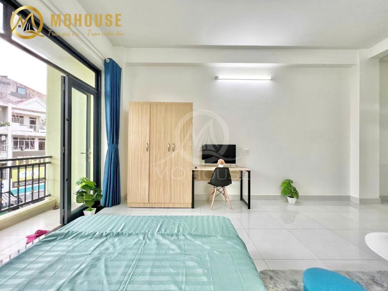 Cho thuê căn hộ ban công đường lê văn sỹ gần chợ nguyễn văn trỗi quận 3 full nội thất - Ảnh 2