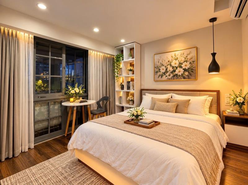 Cho thuê căn hộ cửa sổ full nội thất tại nguyễn cửu vân,bình thạnh gần cầu thị nghè,q1
