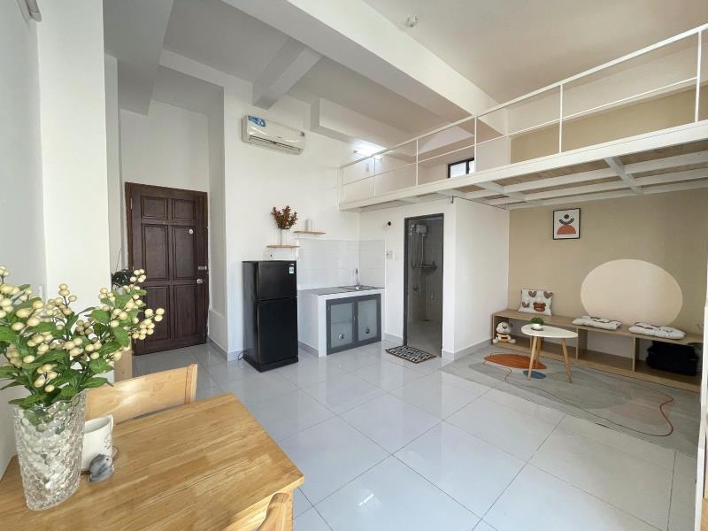 Cho thuê căn hộ có gác rộng 50m2, ban công lớn bình thạnh gần cầu điện biên phủ, quận 1, metro_thang máy, bảo vệ - Ảnh 2