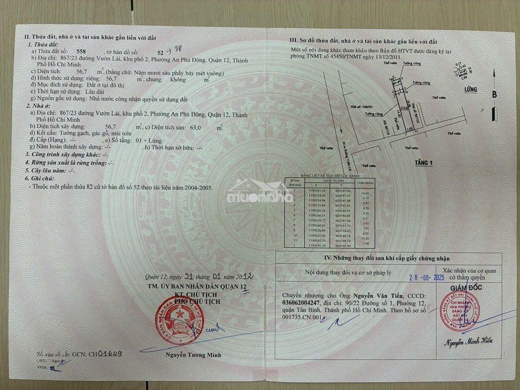 Chính chủ bán nhà vườn lài gần chân cầu an phú đông - Ảnh 2