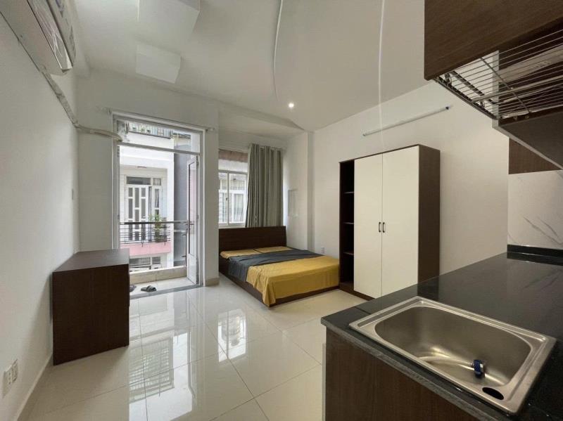Cho thuê căn hộ 35m² có ban công – full nội thất – gần chợ bà chiểu, bình thạnh