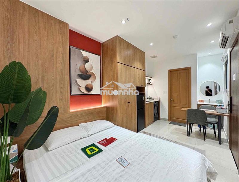 Cho thuê studio full nội thất siêu rộng, an ninh gần mall, huit, hiu.