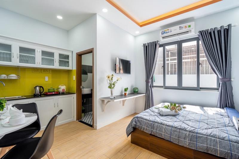 Cho thuê căn hộ mini cửa sổ lớn nội thất đẹp đinh bộ lĩnh gần đh ngoại thương bình thạnh giáp q1 - Ảnh 2