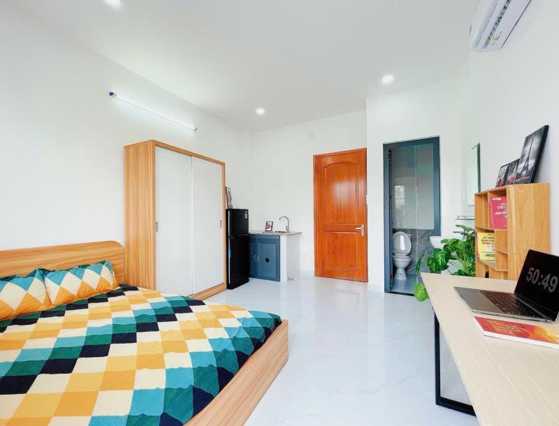 Cho thuê căn hộ dạng studio ban công - full nội thất | đi bộ 2’ qua đại học văn hiến - Ảnh 2