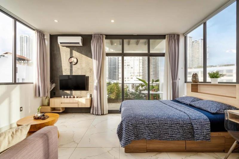Chuỗi căn hộ studio ban công 30m2 | sau lotte cộng hòa - hoàng văn thụ - khu k300