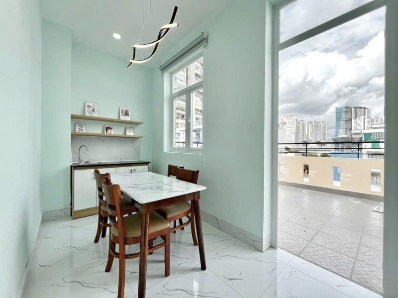 Cho thuê căn 1 phòng ngủ có ban công 60m², full nội thất, máy giặt riêng – phạm viết chánh, bình thạnh gần cầu thị nghè, quận 1