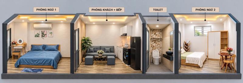 Hệ thống chdv 2pn gần aeon tân phú, đh công thương, vhu