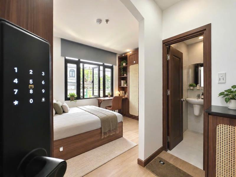 Cho thuê phòng gần công viên làng hoa chỉ 5 phút đi đường full nội thất nhà mới 100% _thang máy_hầm xe_bancol_cửa sổ ! - Ảnh 3
