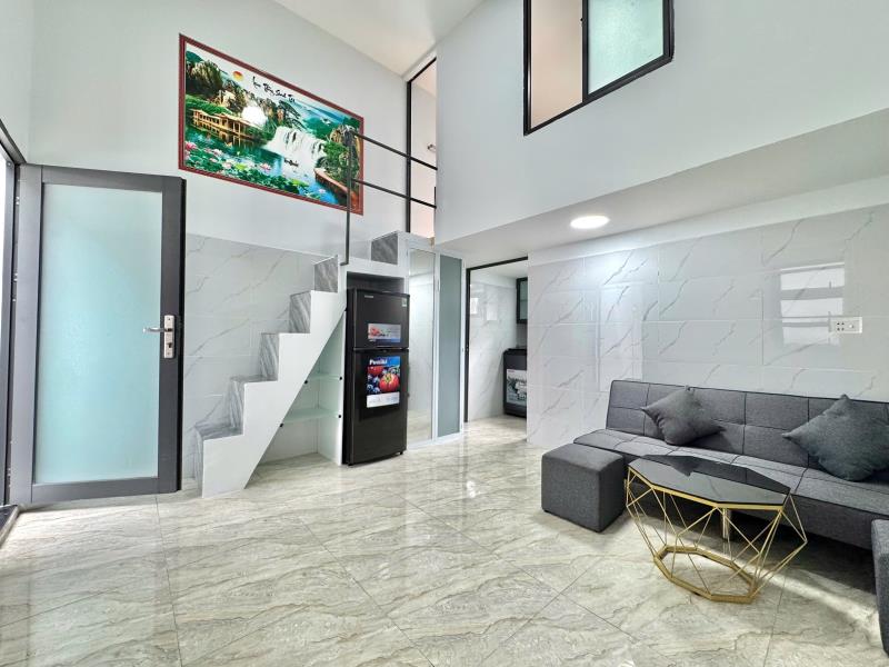 Căn hộ duplex thiết kế hiện đại đường đồng đen — tân bình
