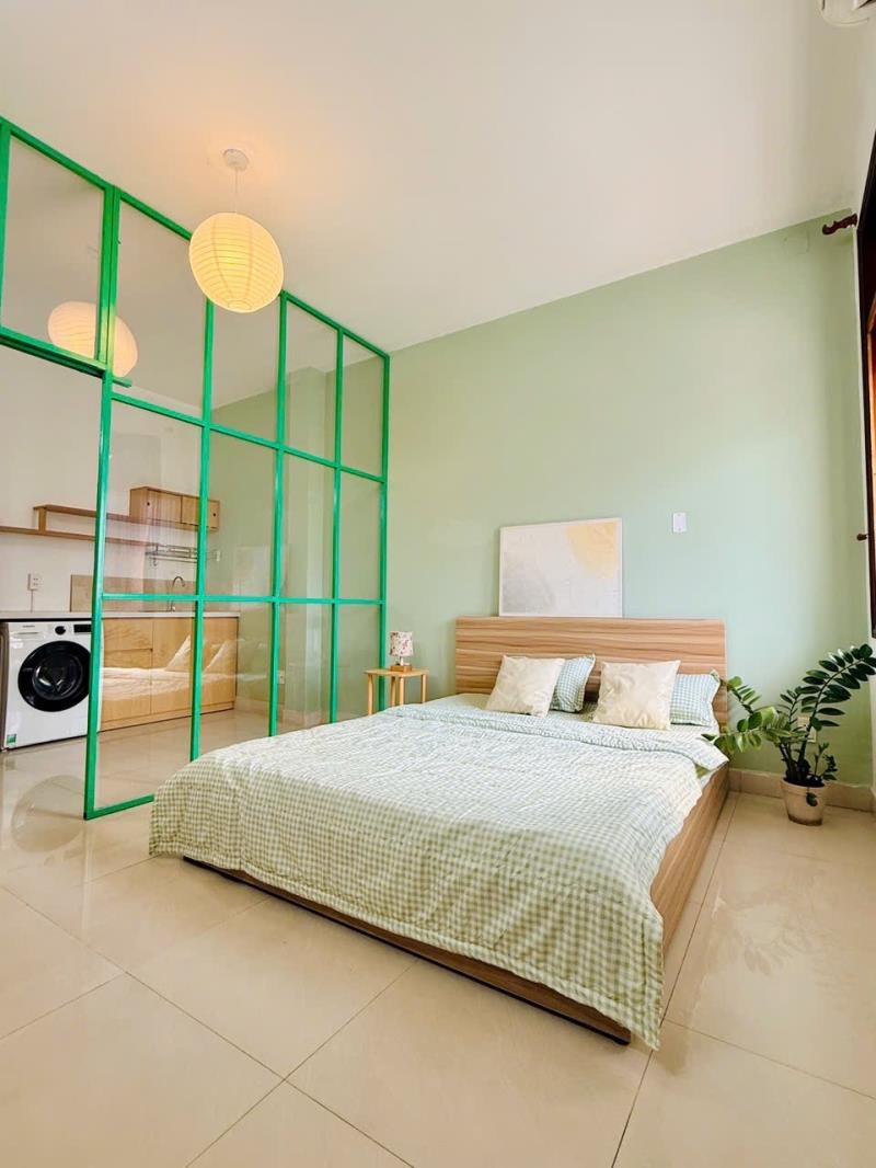 Cho thuê căn hộ 1 pn có ban công, máy giặt riêng, full nội thất, bình thạnh gần ngã tư hàng xanh - 0941746163 - Ảnh 4